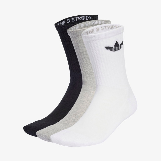  adidas Trefoil Cushion Crew 3' lü Unisex Beyaz Çorap