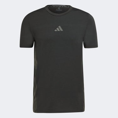  adidas Designed 4 Training 3-Stripes Erkek Siyah T-Shirt