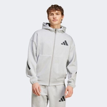  adidas Z.N.E. Full-Zip Erkek Gri Eşofman Üstü