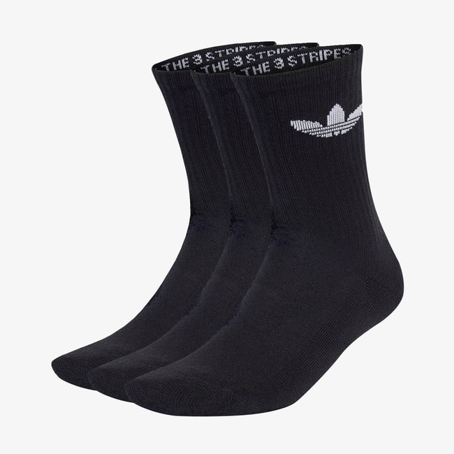  adidas Trefoil Cushion Crew 3' lü Unisex Siyah Çorap