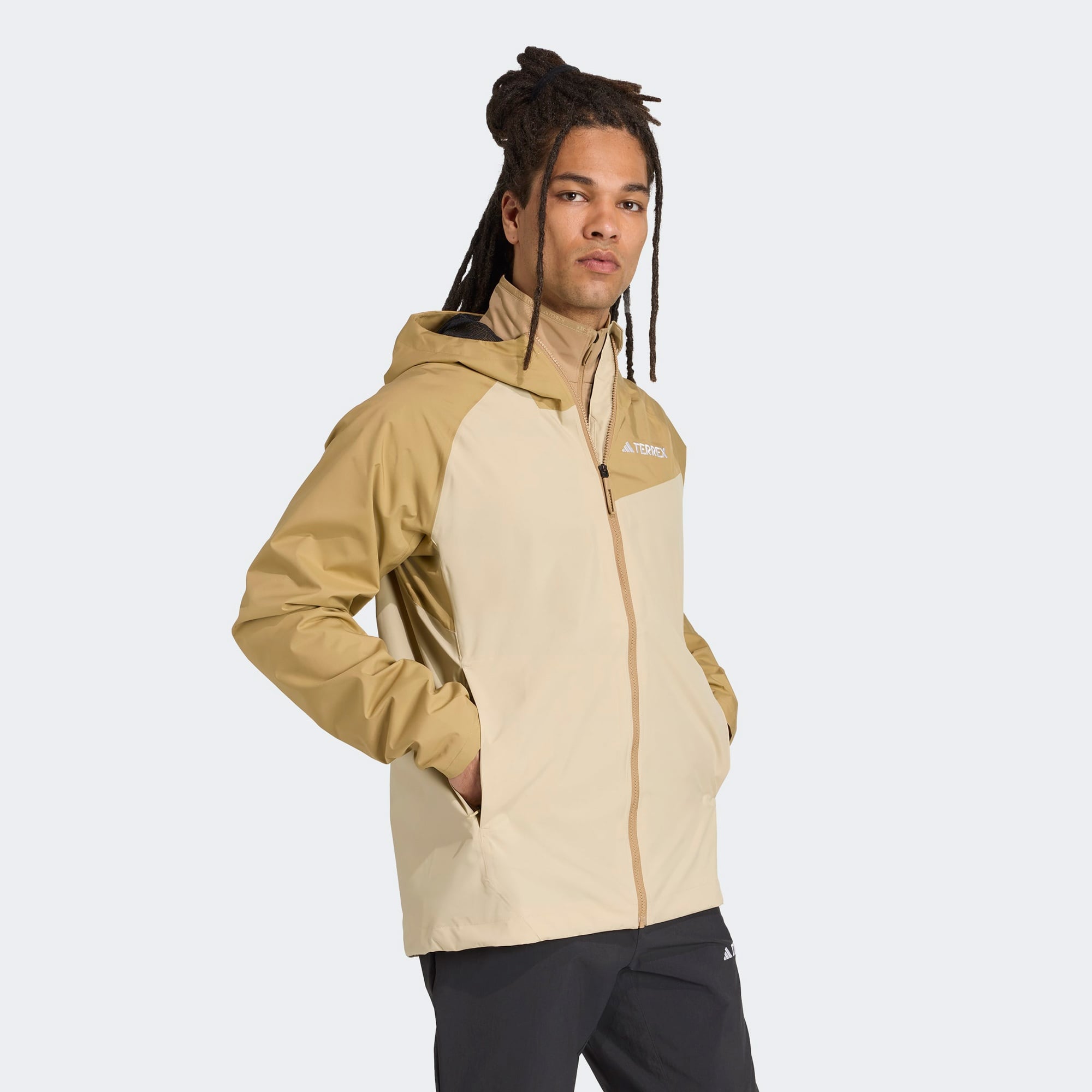 adidas Terrex Multi 2-Layer Rain Erkek Bej Yağmurluk