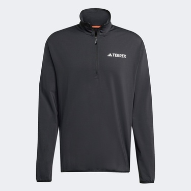  adidas Terrex Mountain Climawarm Half-Zip Fleece Erkek Siyah Polar