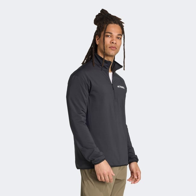  adidas Terrex Mountain Climawarm Half-Zip Fleece Erkek Siyah Polar