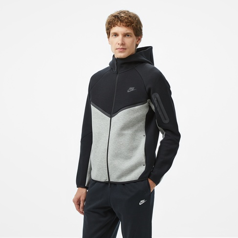  Nike Tech Fleece Erkek Gri Kapüşonlu Hoodie