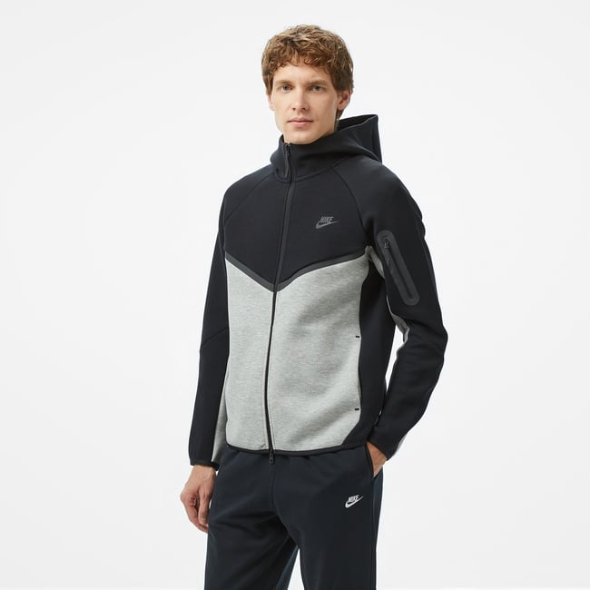 Nike Tech Fleece Erkek Gri Kapüşonlu Hoodie