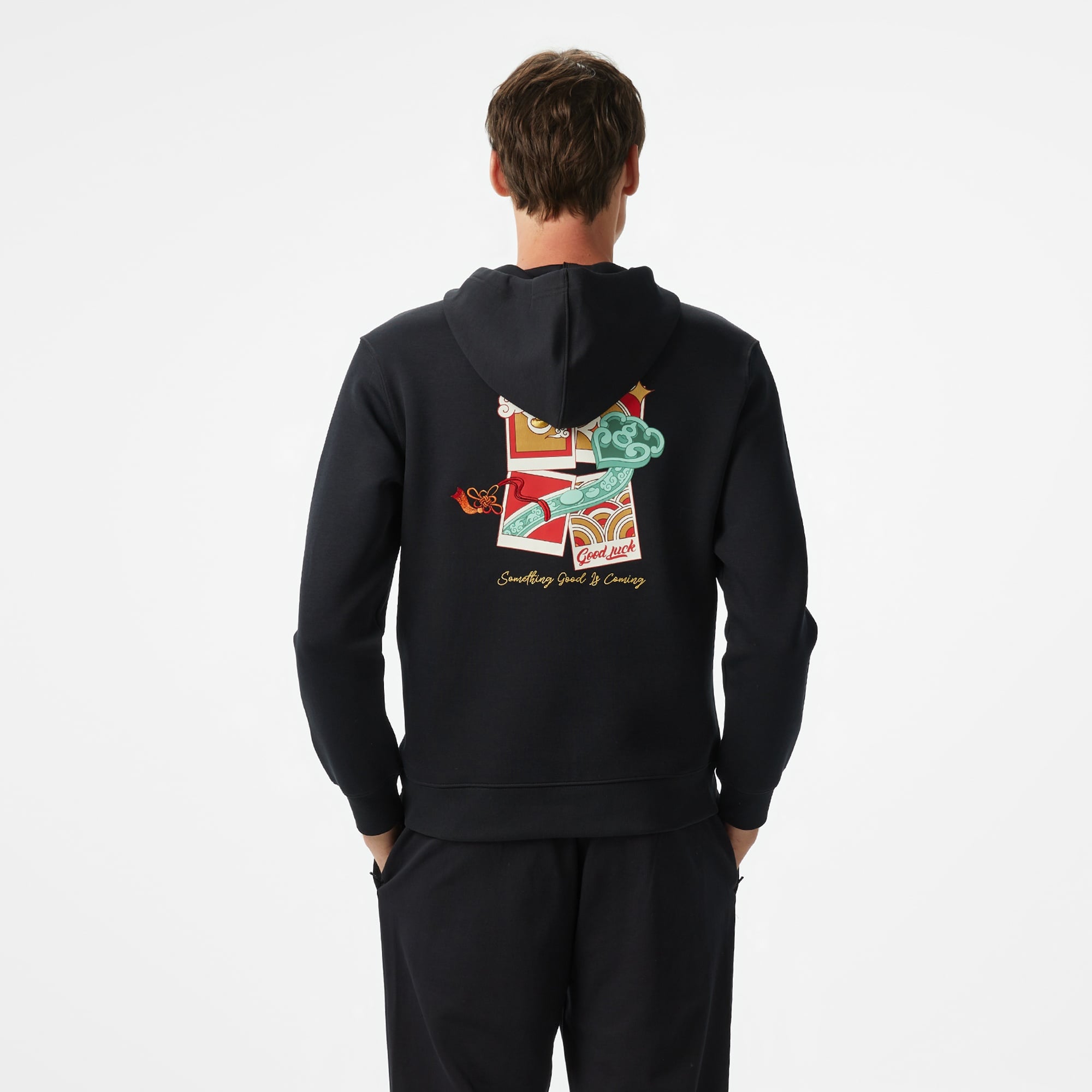 Anta CNY Good Luck Erkek Siyah Hoodie