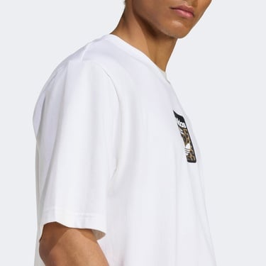  adidas Leo Oversize Erkek Beyaz T-Shirt