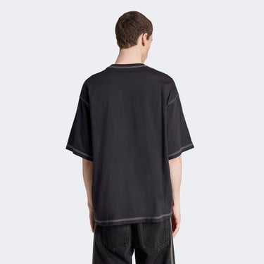  adidas Trefoil Essentials Erkek Siyah Oversize T-Shirt