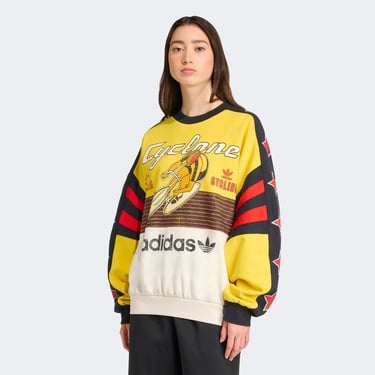 adidas Archive Cycling Kadın Sarı Vintage Sweatshirt
