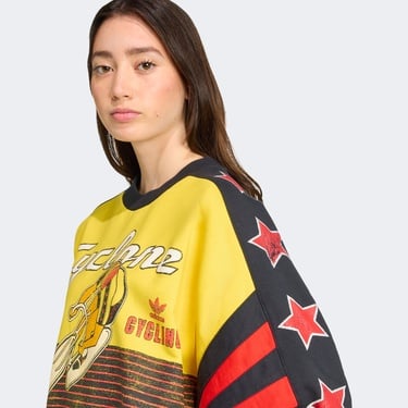  adidas Archive Cycling Kadın Sarı Vintage Sweatshirt