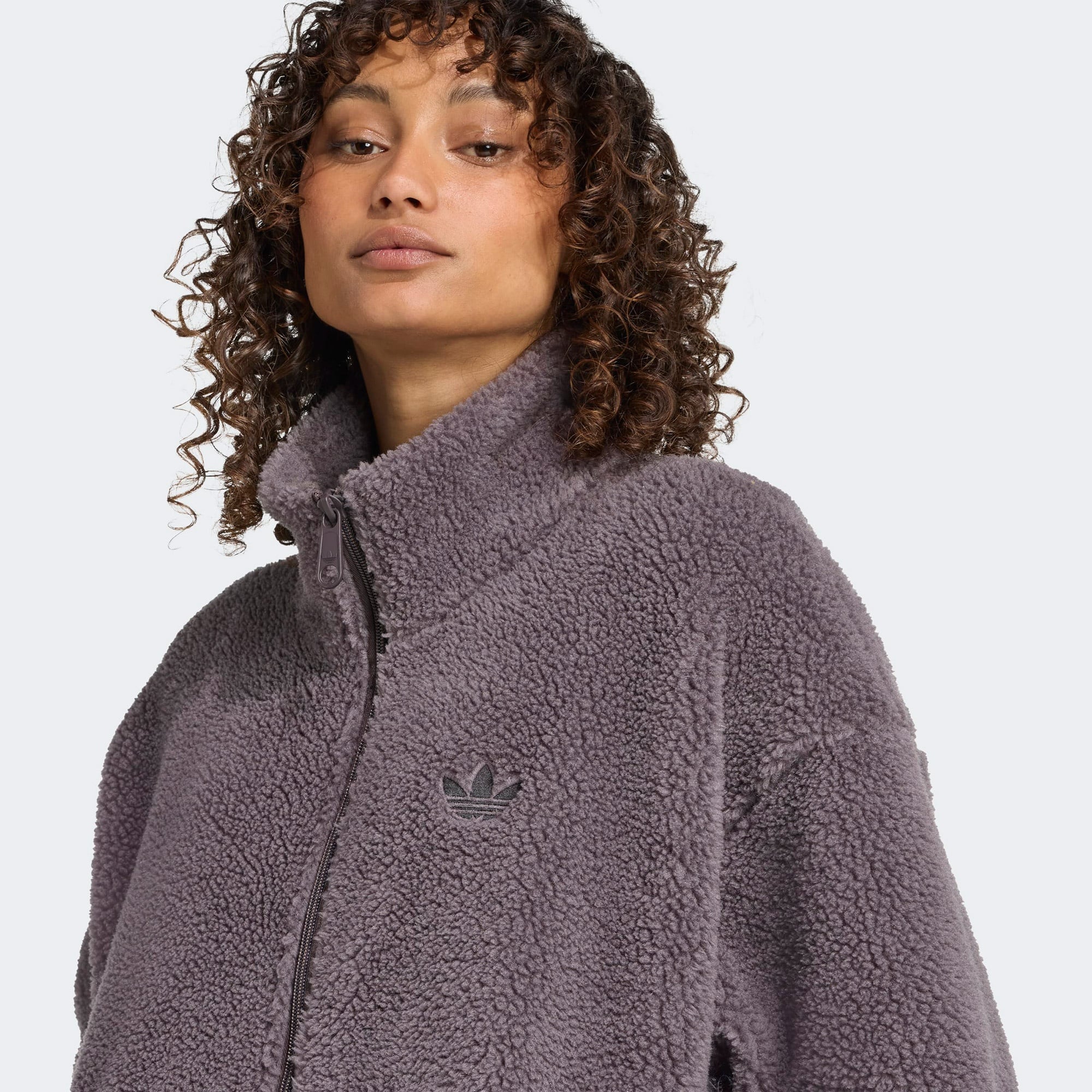 adidas Essentials Teddy Kadın Gri Ceket