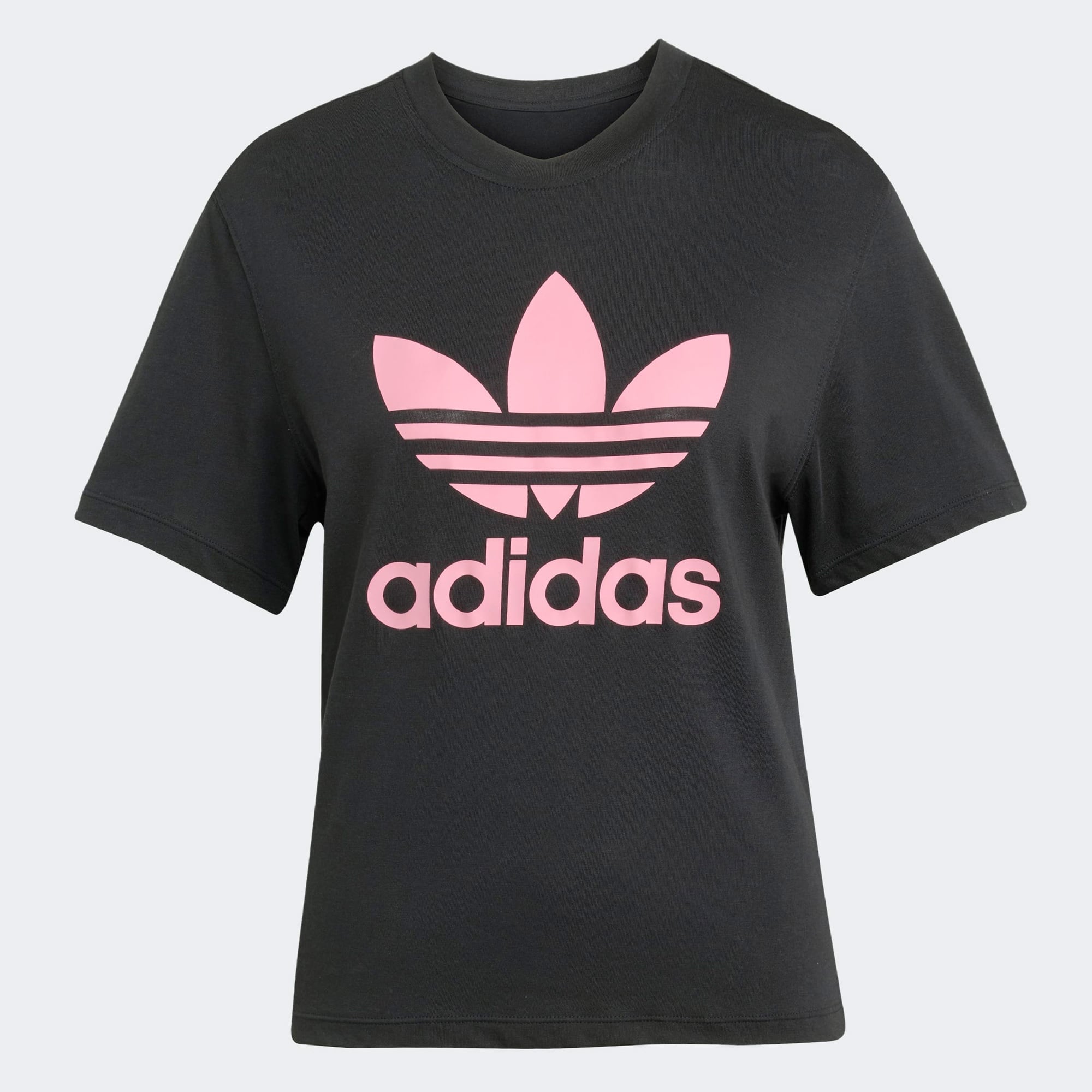 adidas Trefoil Boxy Kadın Siyah T-Shirt