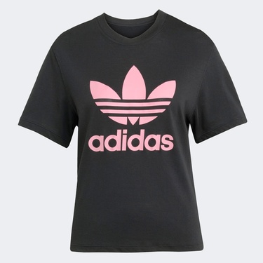  adidas Trefoil Boxy Kadın Siyah T-Shirt