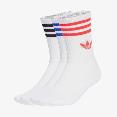  adidas 3-Stripes Crew 3' lü Unisex Beyaz Çorap