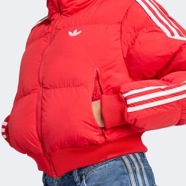  Adidas Cropped Puff Kadın Kırmızı Mont