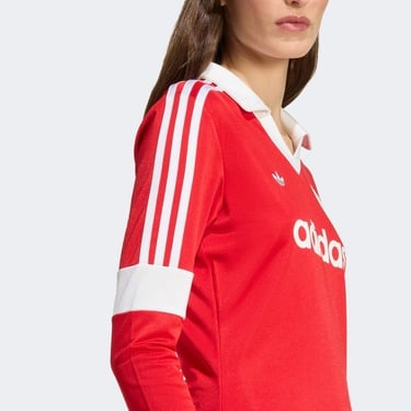  adidas Footie Collar Kadın Kırmızı T-Shirt
