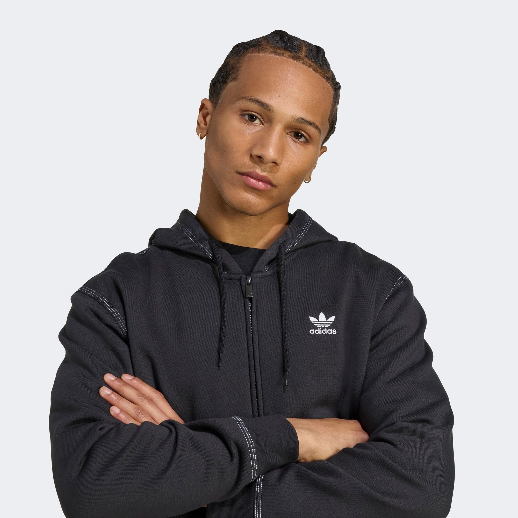 adidas Essentials Erkek Siyah Hoodie