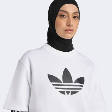  adidas Spacer Trefoil Kadın Beyaz T-Shirt