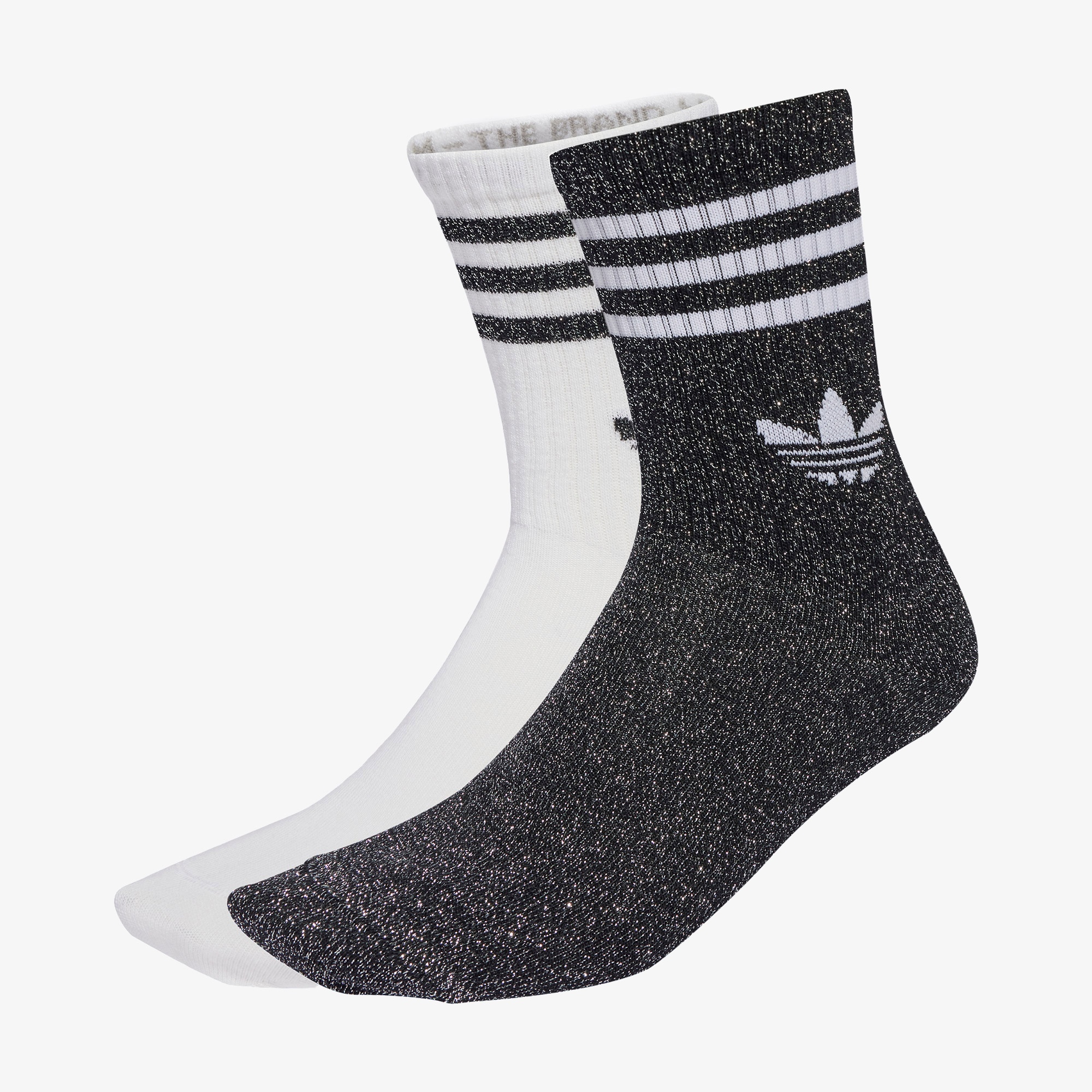 adidas 3-Stripes Glitter Crew 2 Unisex Siyah Çorap