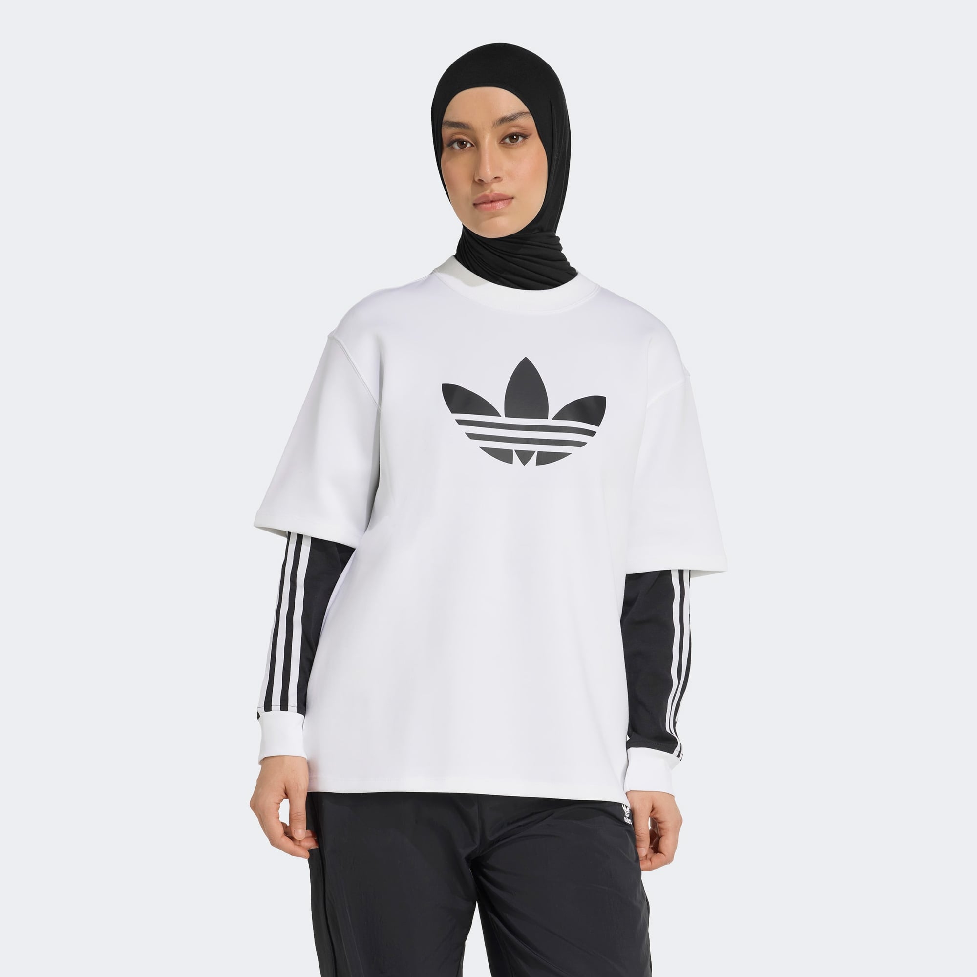 adidas Spacer Trefoil Kadın Beyaz T-Shirt