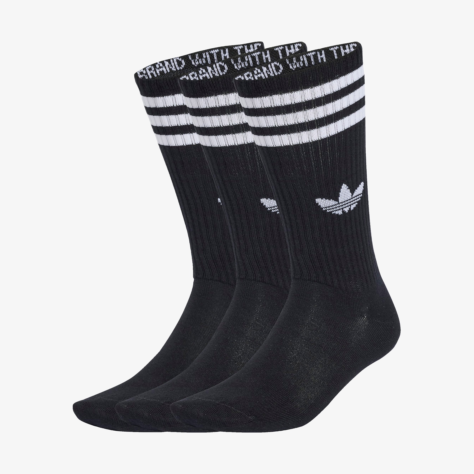adidas 3-Stripes High Crew 3' lü Unisex Siyah Çorap