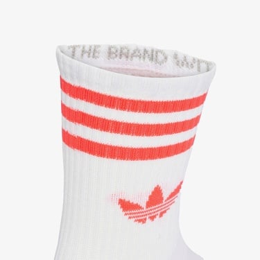  adidas 3-Stripes Crew 3' lü Unisex Beyaz Çorap