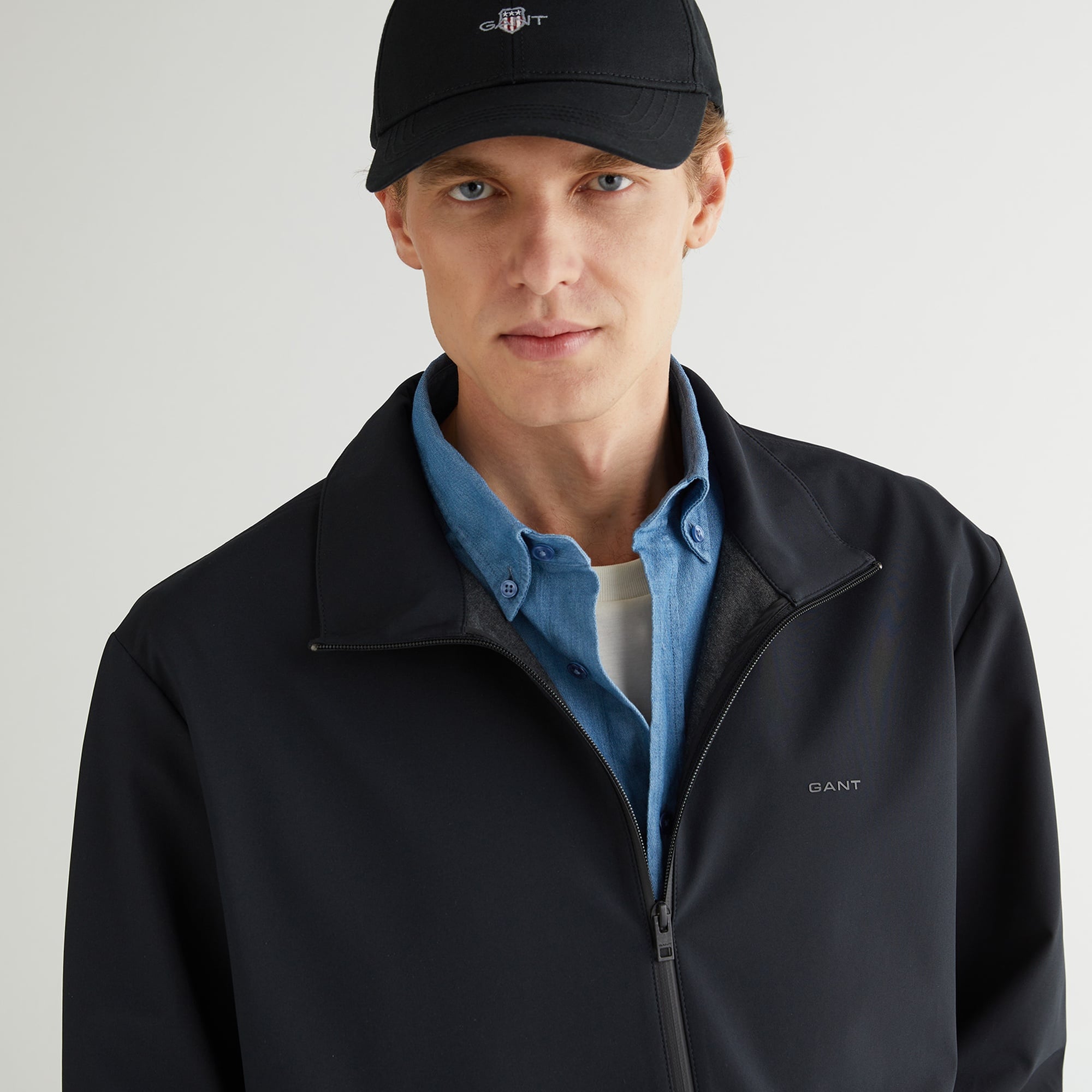 GANT Erkek Siyah Regular Fit Dik Yaka Ceket