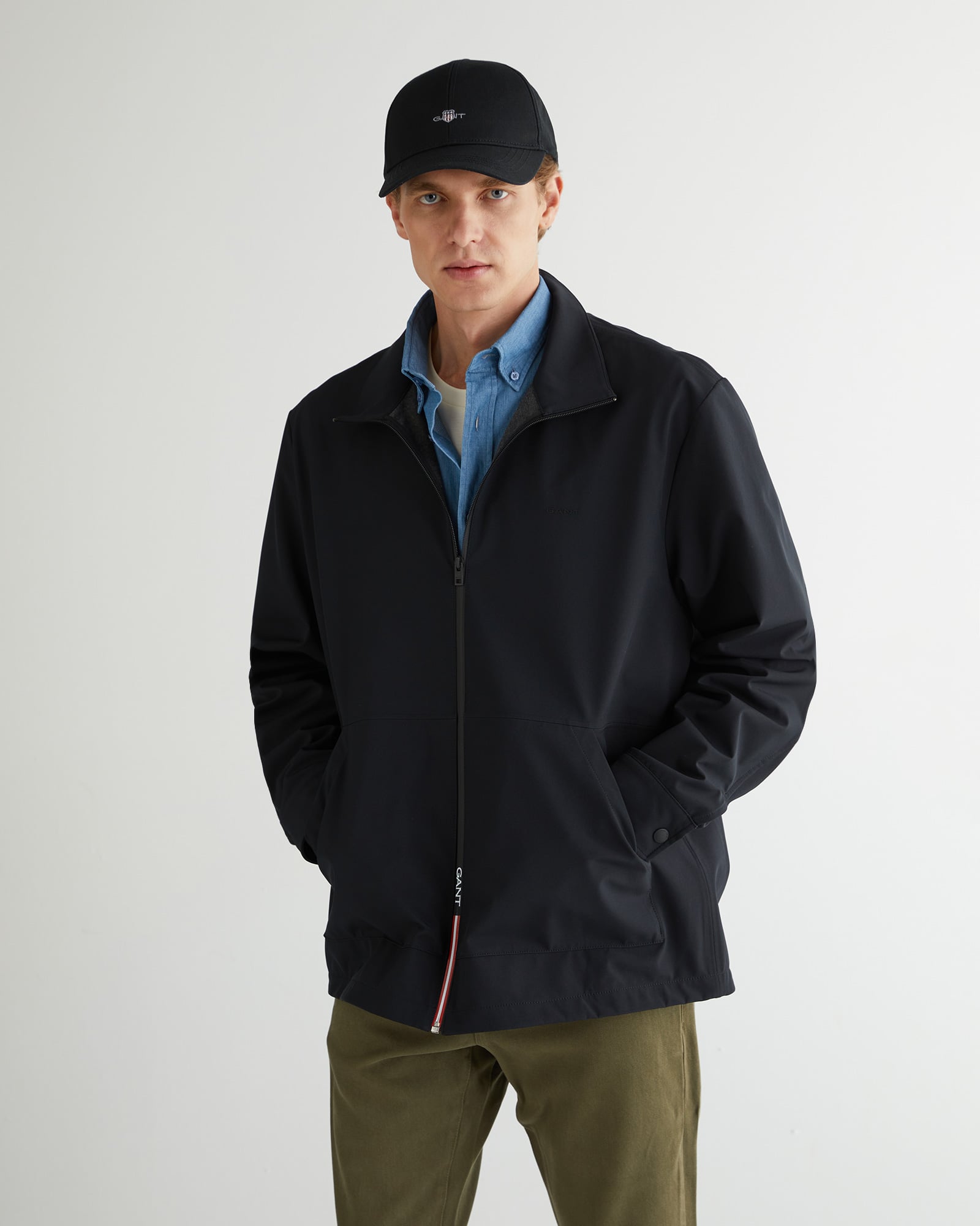  GANT Erkek Siyah Regular Fit Dik Yaka Ceket