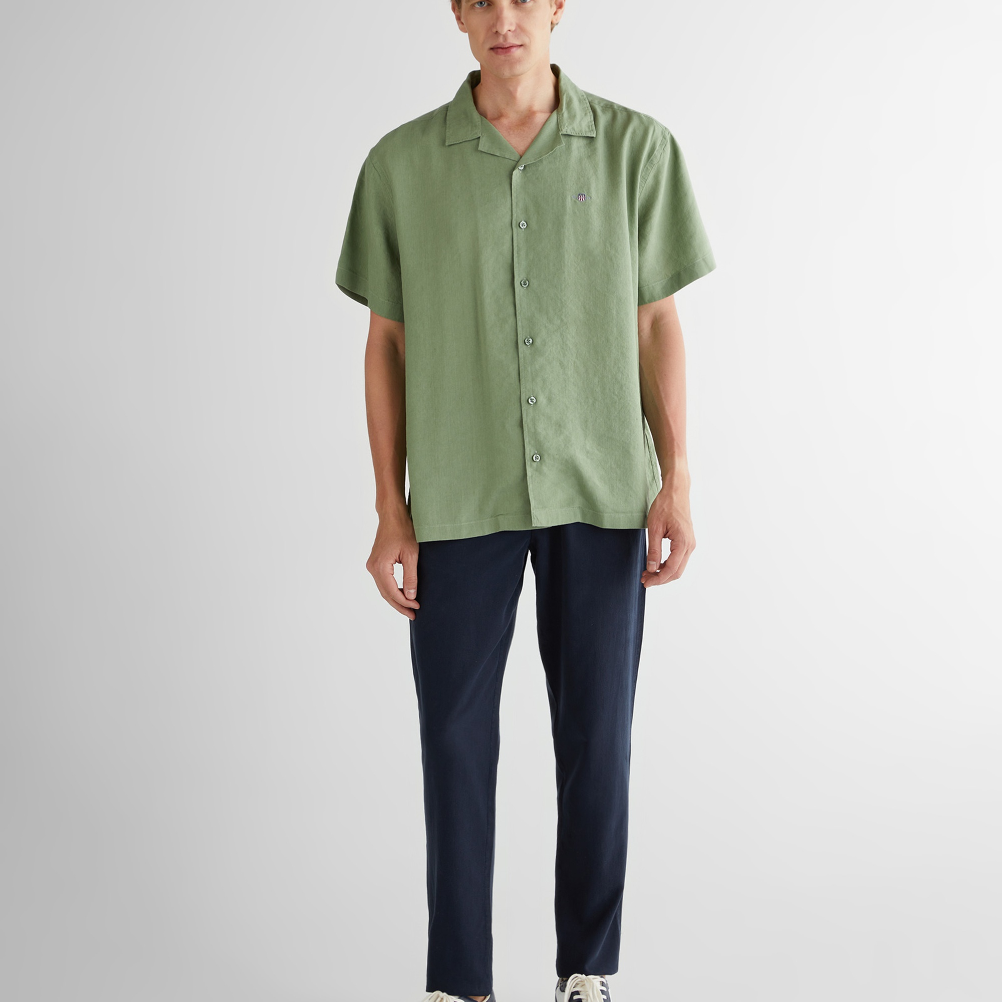 GANT Erkek Yeşil Kısa Kollu Gömlek