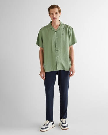  GANT Erkek Yeşil Kısa Kollu Gömlek
