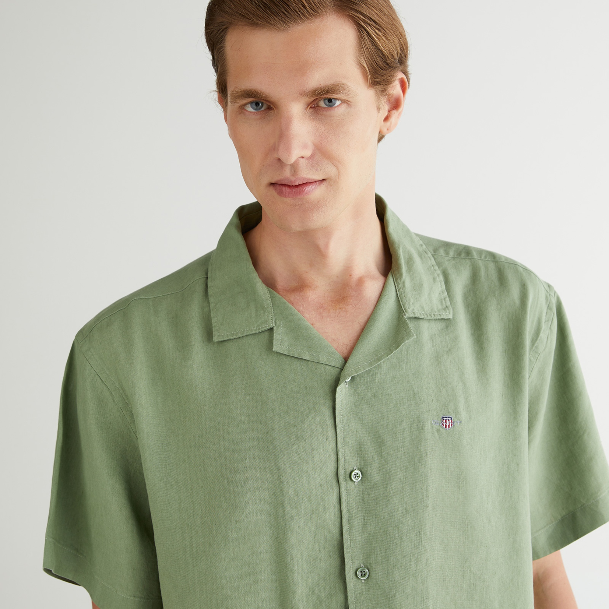 GANT Erkek Yeşil Kısa Kollu Gömlek