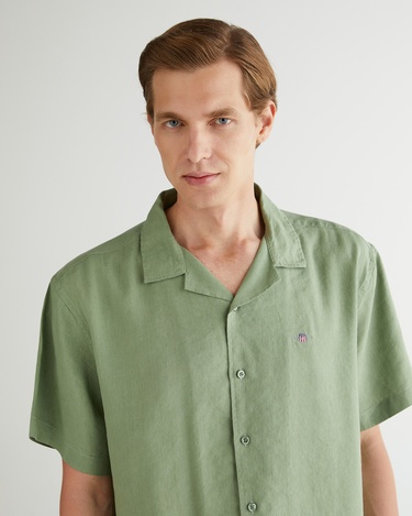  GANT Erkek Yeşil Kısa Kollu Gömlek