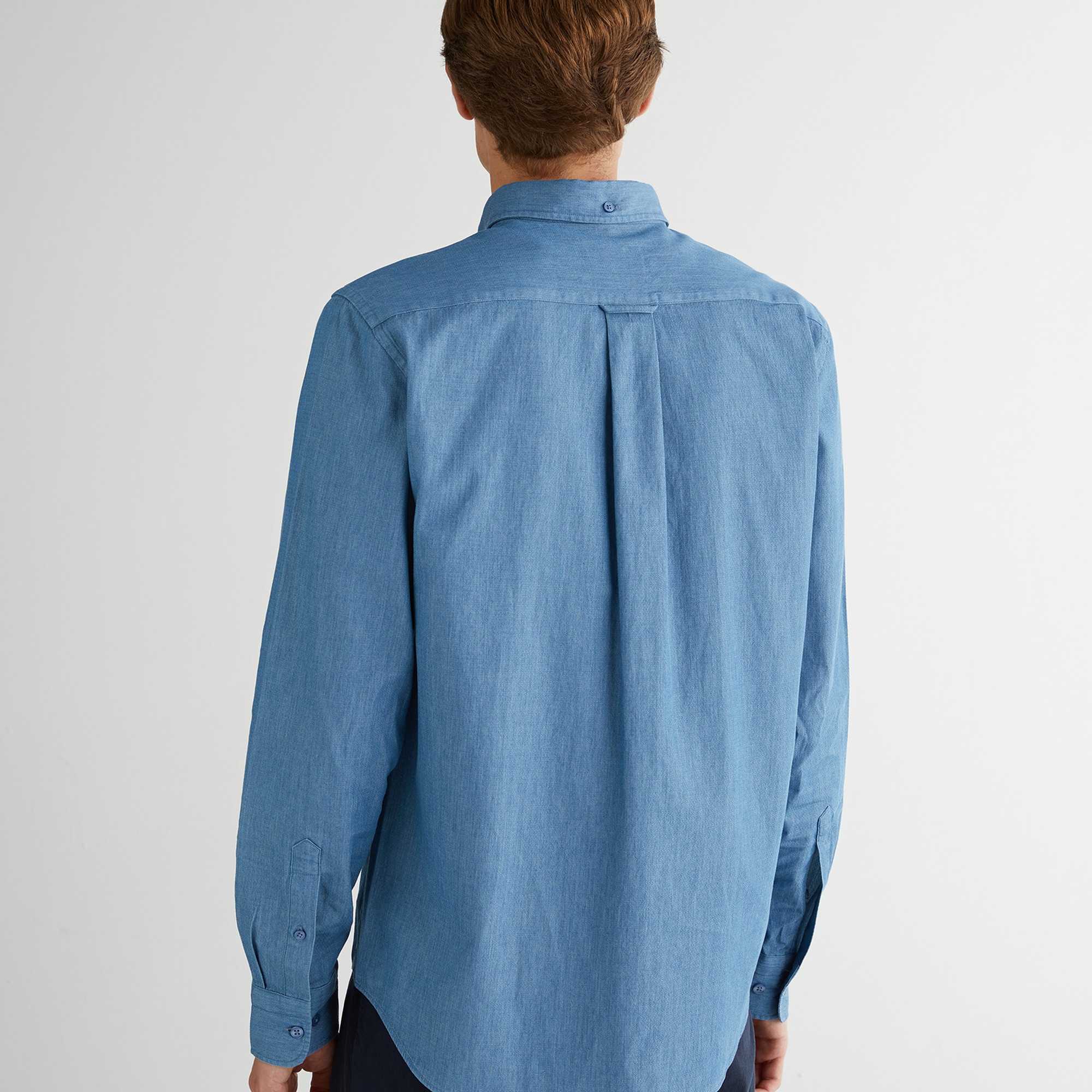 GANT Erkek Mavi Regular Fit Düğmeli Yaka Gömlek