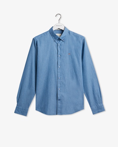  GANT Erkek Mavi Regular Fit Düğmeli Yaka Gömlek