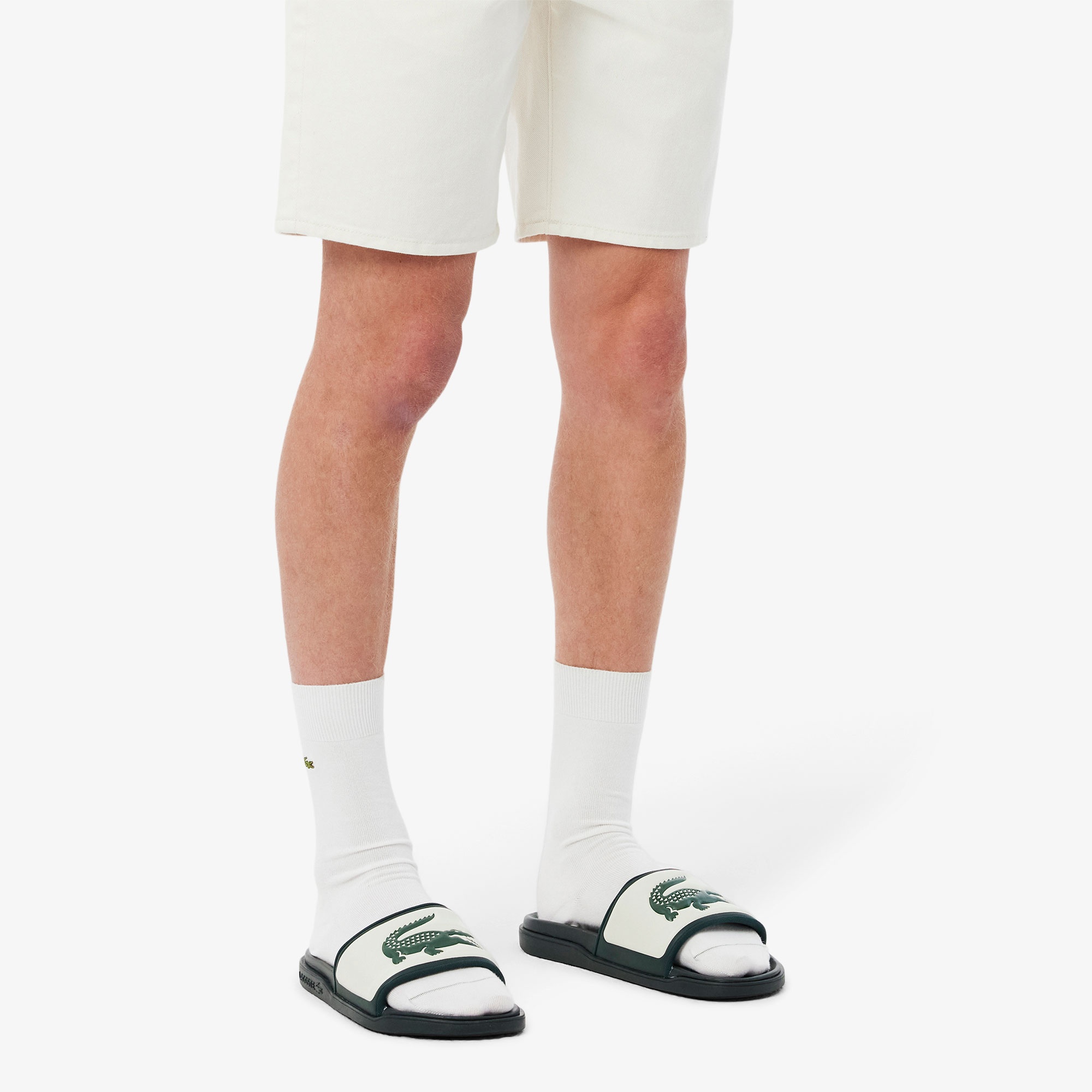 Lacoste Serve Slide Dual Erkek Yeşil Terlik