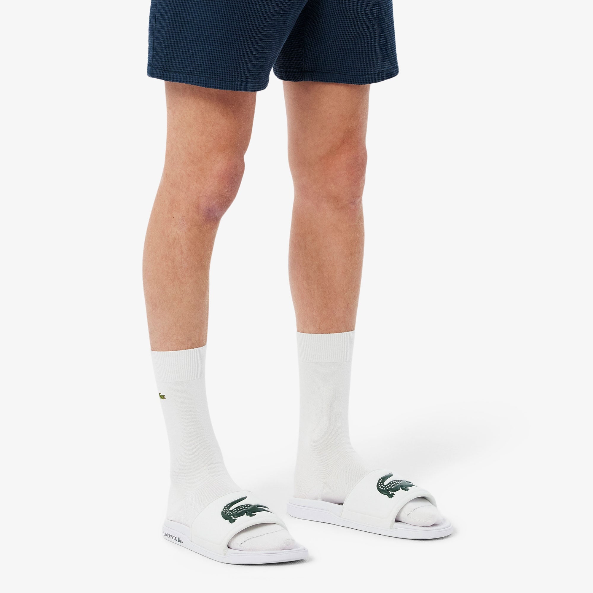 Lacoste Serve Slide Dual Erkek Beyaz Terlik