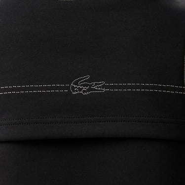  Lacoste Kadın Relaxed Fit Kolsuz Bisiklet Yaka Siyah Elbise