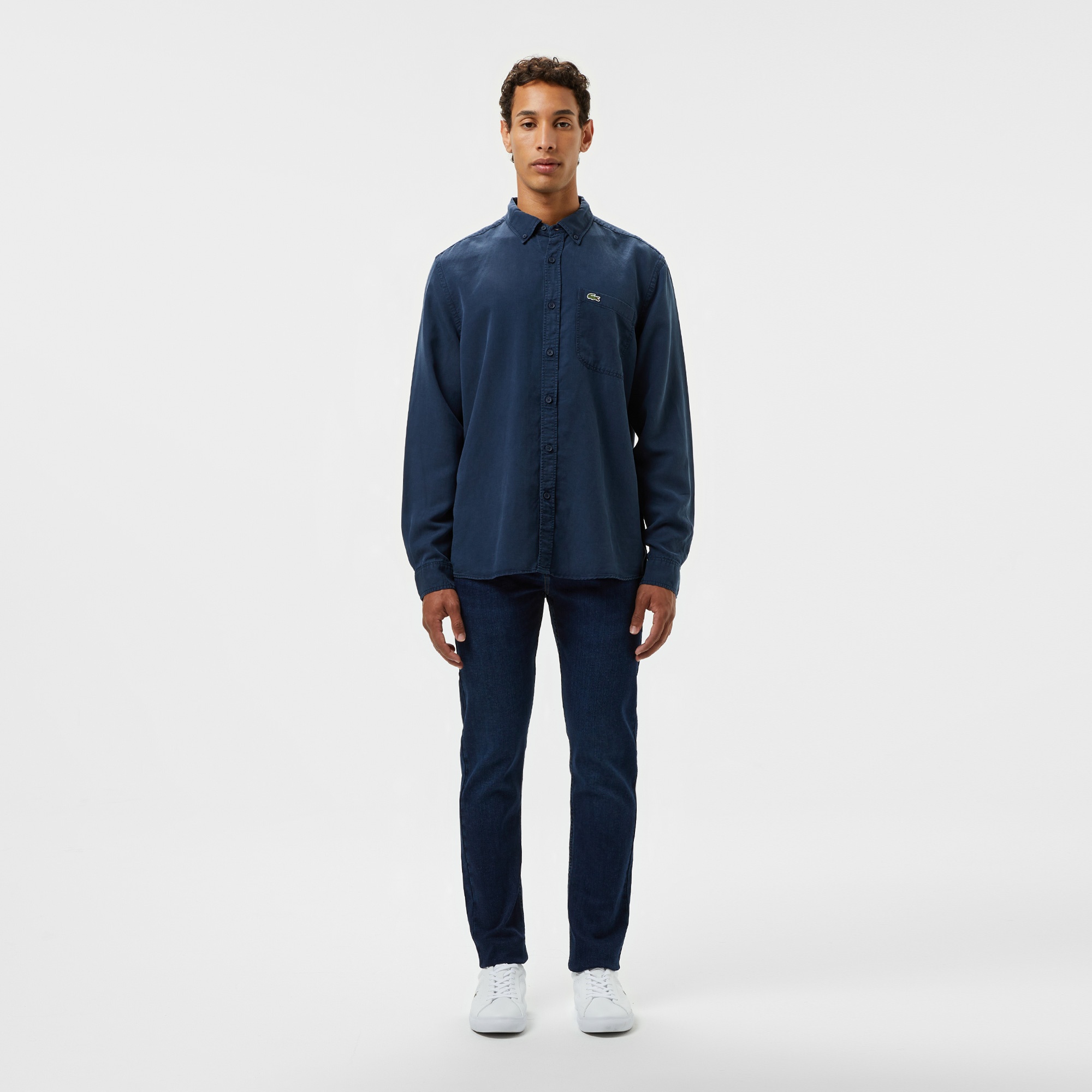 Lacoste Erkek Slim Fit Koyu Mavi Jean Pantolon