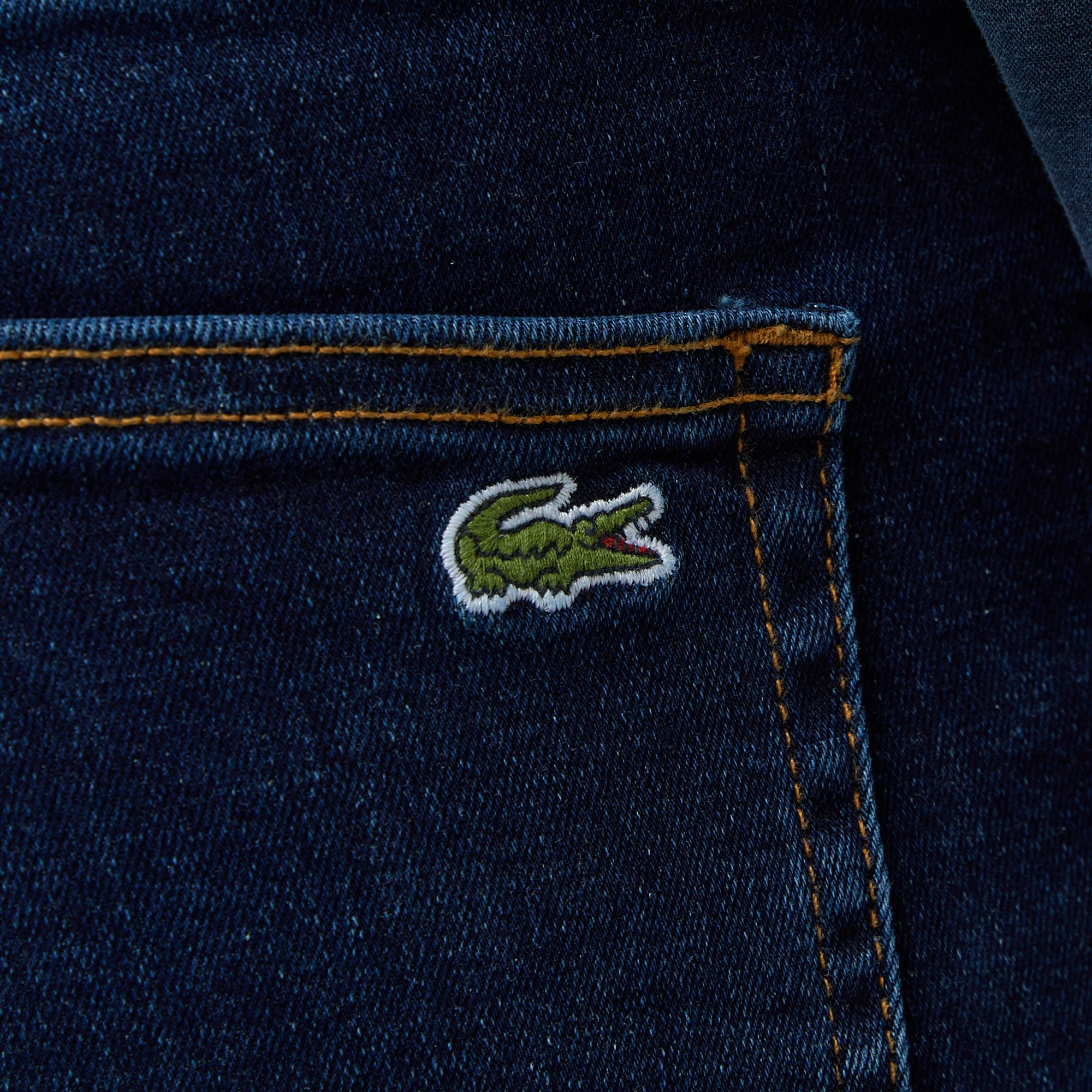 Lacoste Erkek Slim Fit Koyu Mavi Jean Pantolon