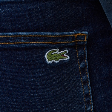  Lacoste Erkek Slim Fit Koyu Mavi Jean Pantolon