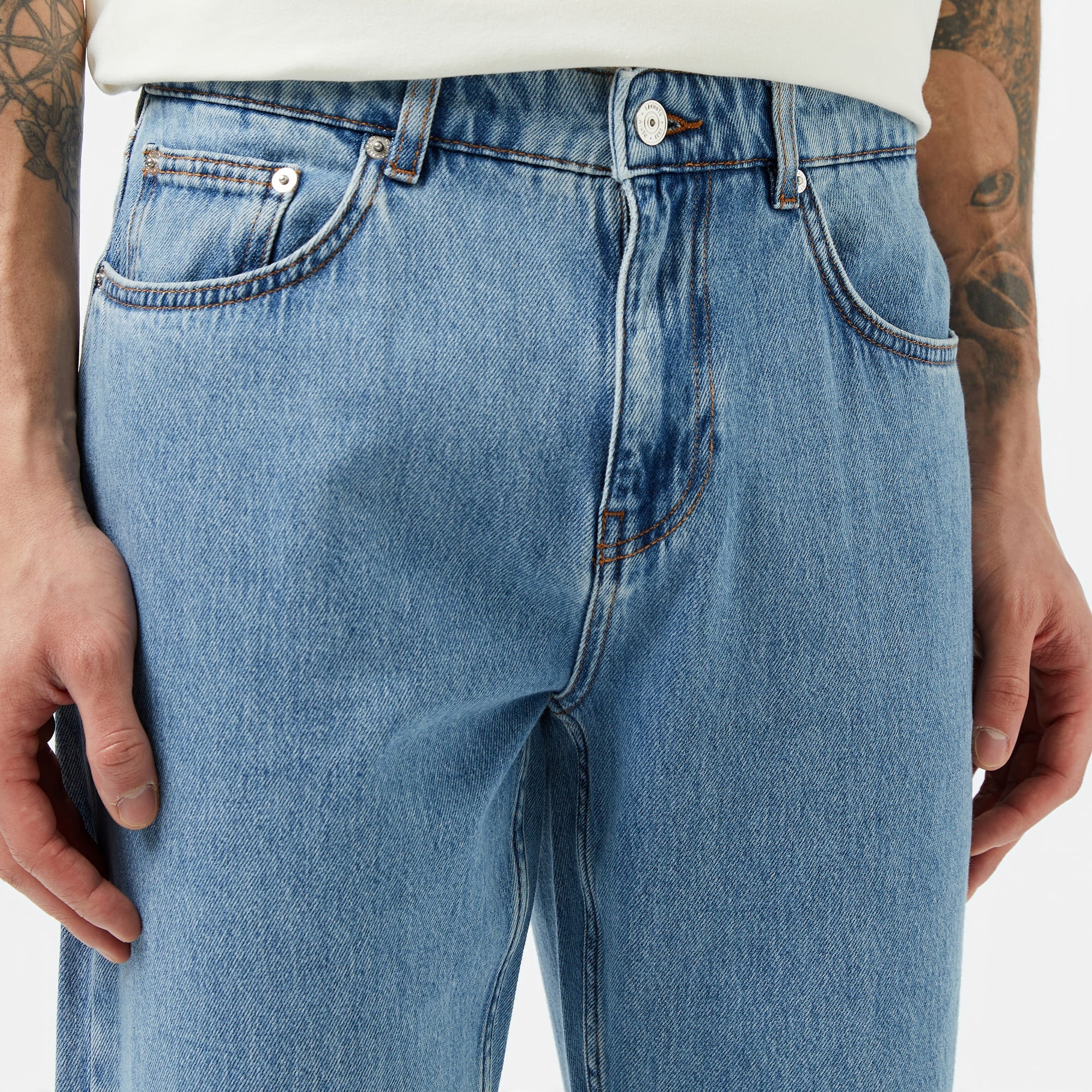 Erkek Açık Mavi Jean Pantolon