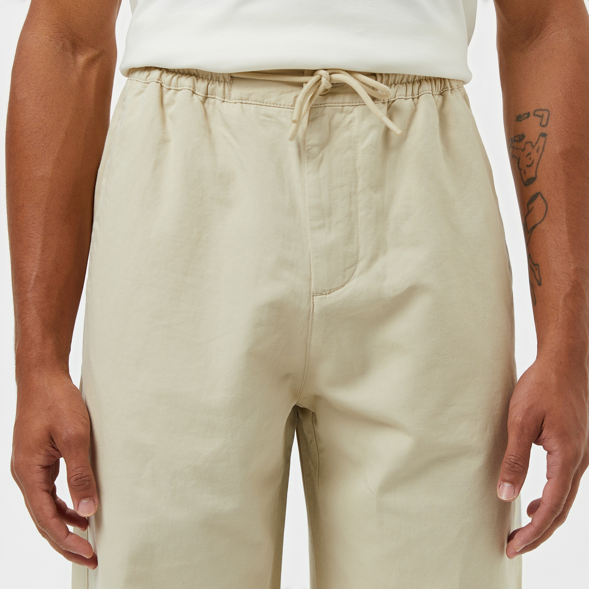 Erkek Relaxed Fit Bej Pantolon