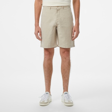  Erkek Slim Fit Bej Bermuda Şort