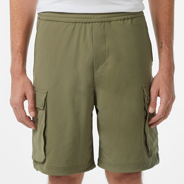  Erkek Relaxed Fit Haki Bermuda Şort