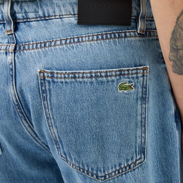  Lacoste Erkek Açık Mavi Jean Pantolon
