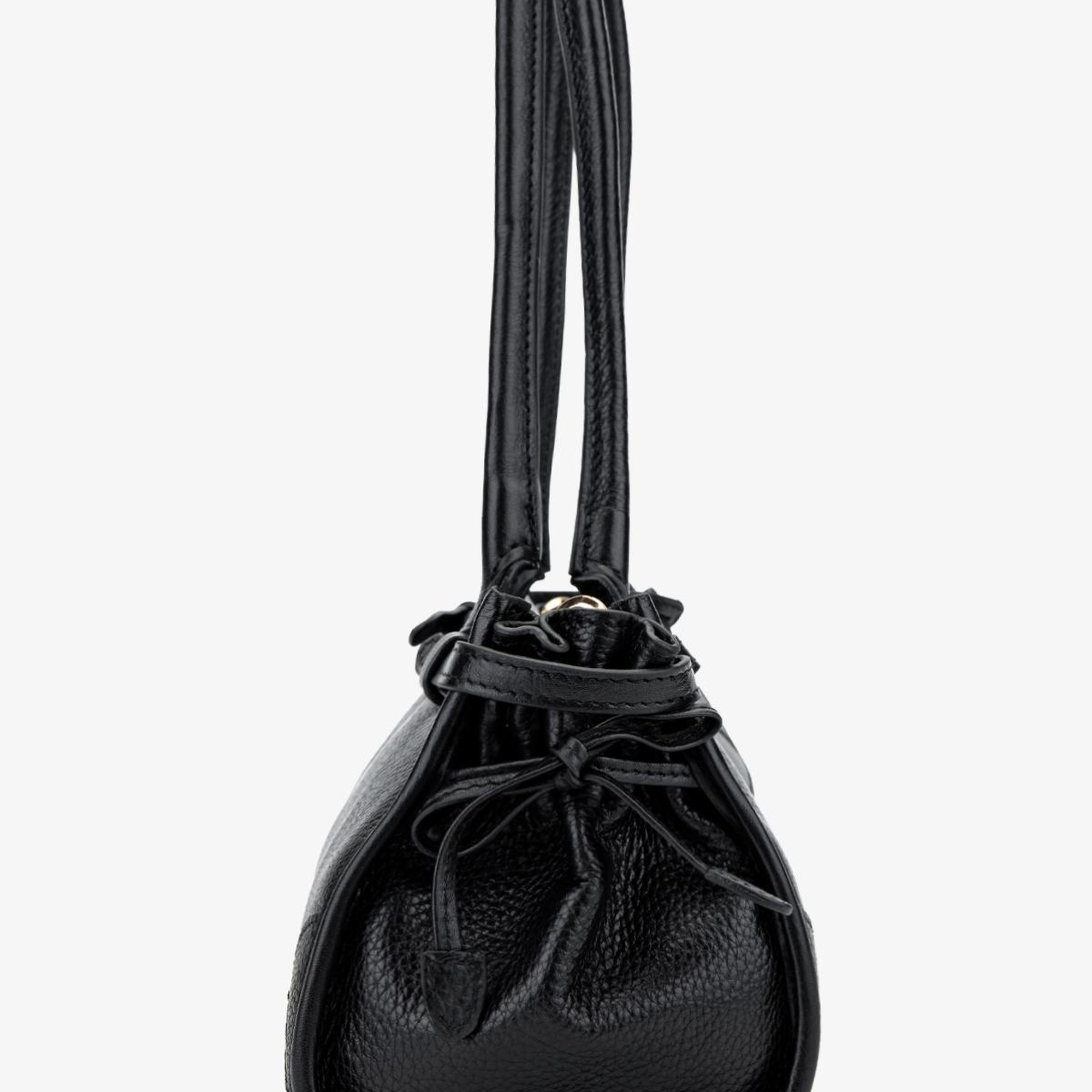 Valmenti Kadın Hakiki Deri Siyah Floter Kol Çantası