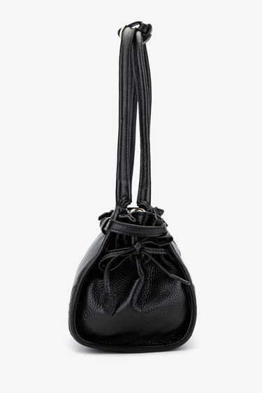  Valmenti Kadın Hakiki Deri Siyah Floter Kol Çantası