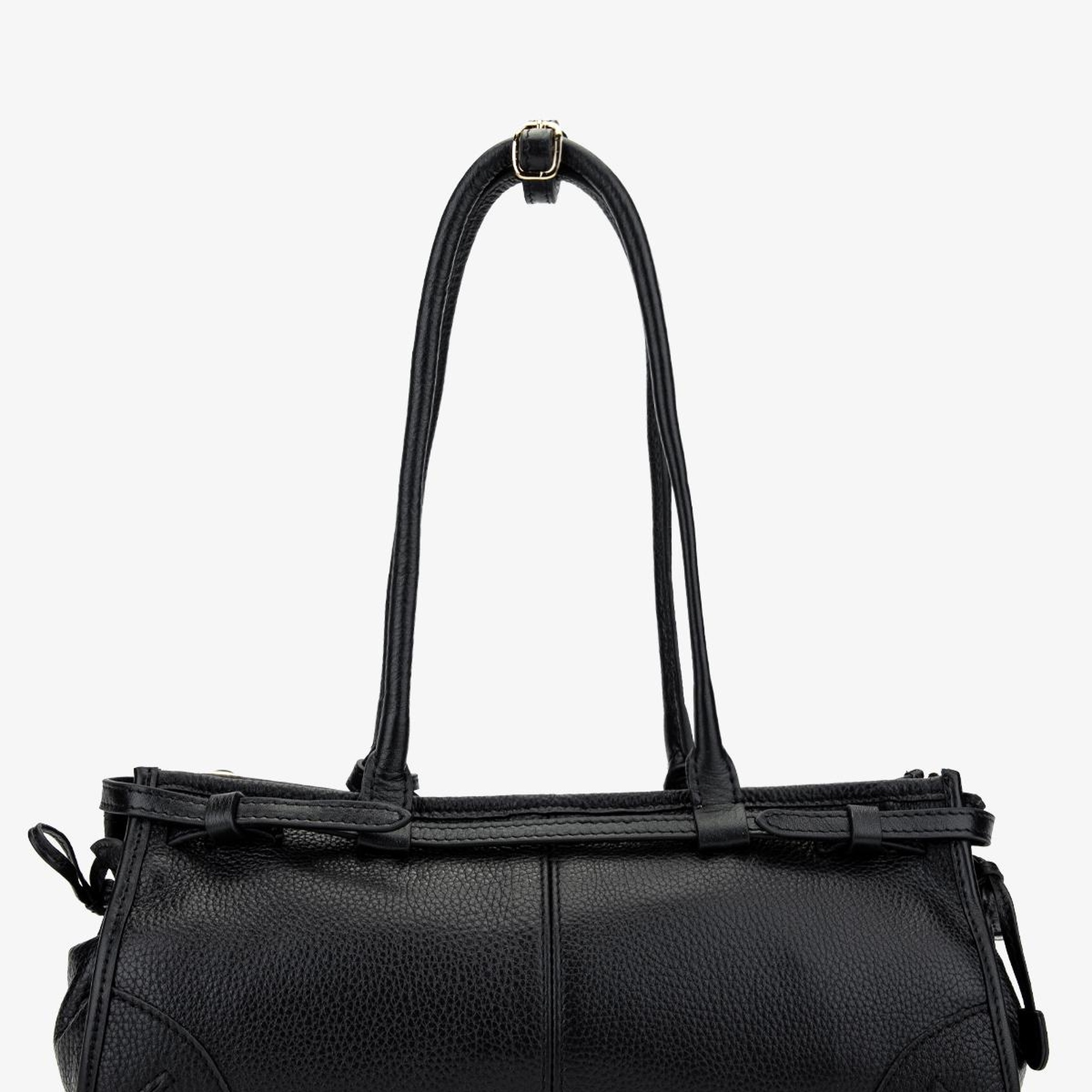 Valmenti Kadın Hakiki Deri Siyah Floter Kol Çantası