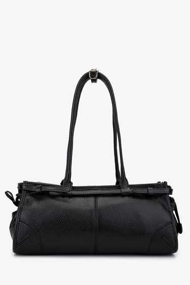  Valmenti Kadın Hakiki Deri Siyah Floter Kol Çantası