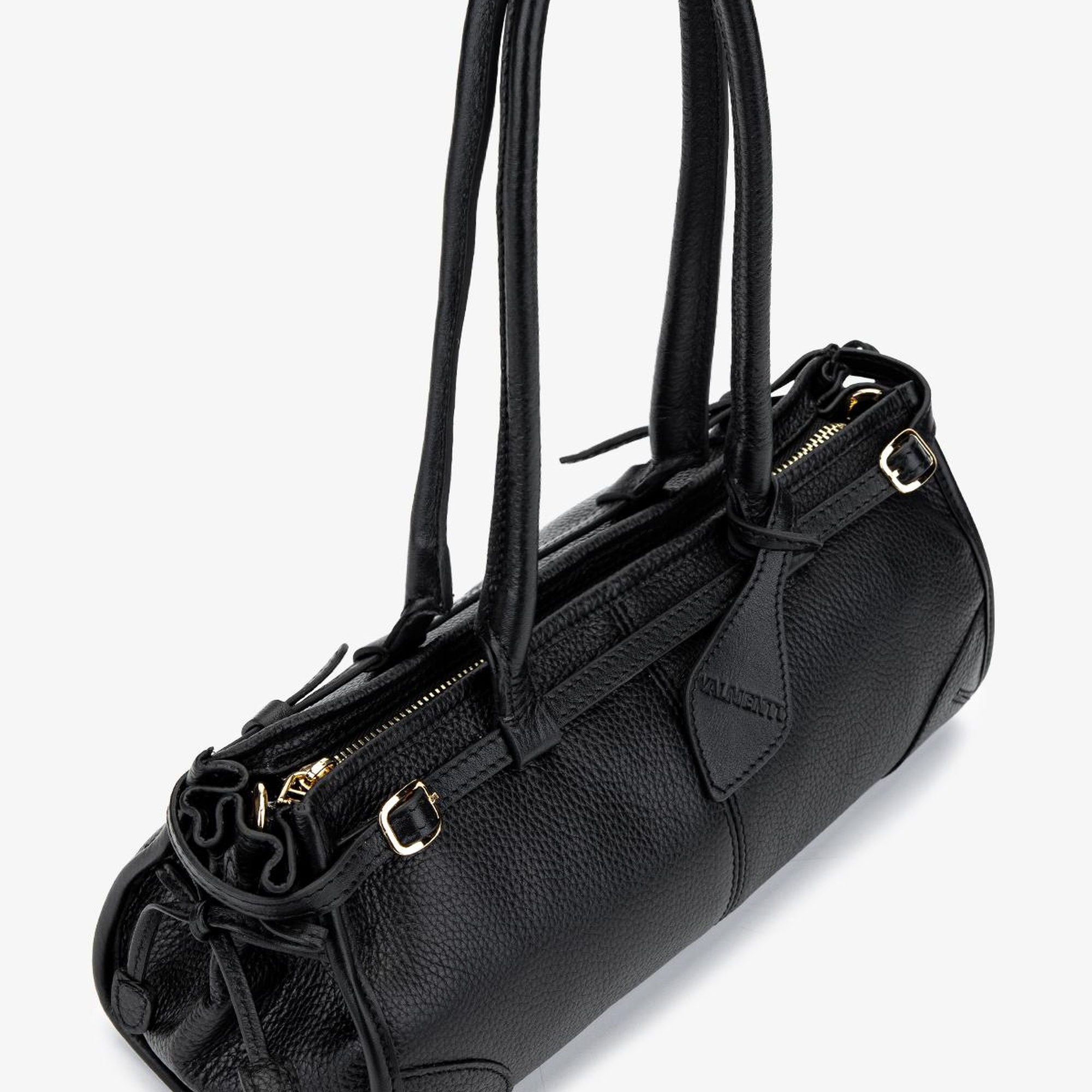 Valmenti Kadın Hakiki Deri Siyah Floter Kol Çantası